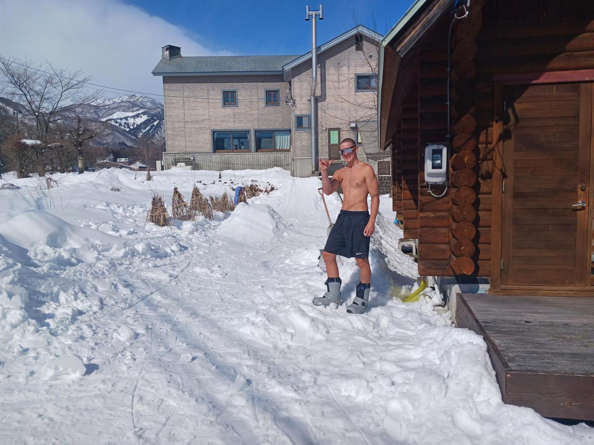 Log Cottage Villa Happo Hakuba Bagian luar foto